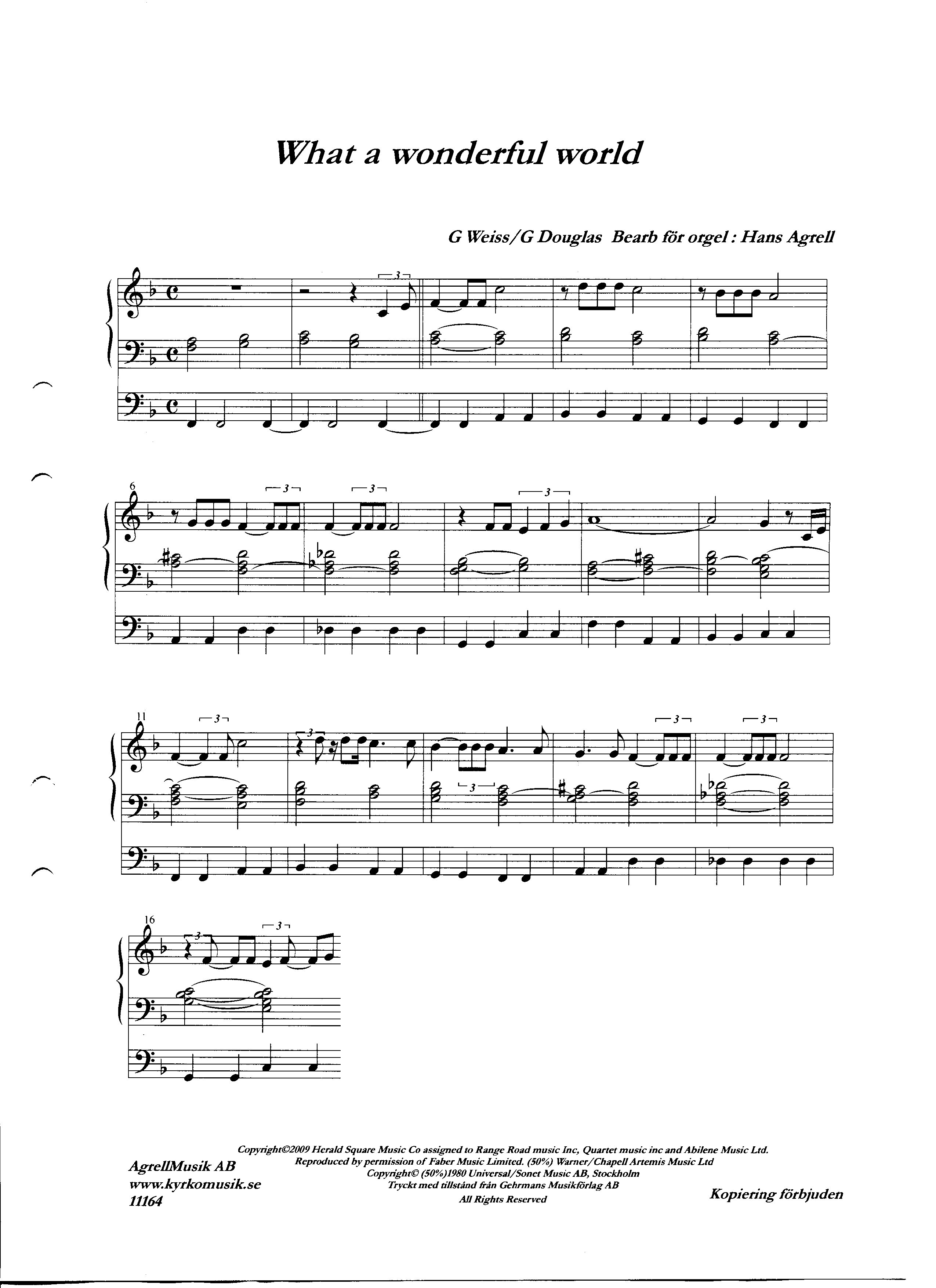 What a wonderful world /G Weiss/G Douglas